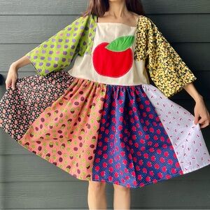 Handmade Fruit Paradise Flavorful Print Bandana Dress | SKU 10092 Apple